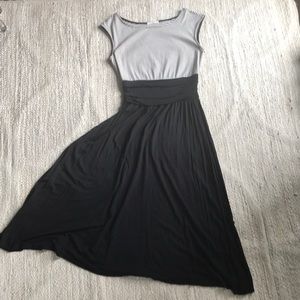 Midi dress with swing skirt